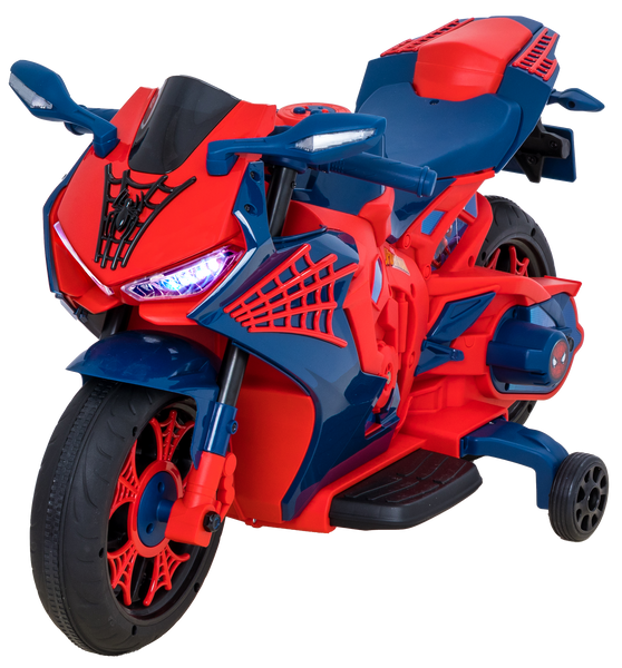 Spiderman 6V Motorcycle Ride On Flybar