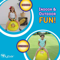 Pogo Pals Monkey Bouncy Hopper Ball, Indoor/Outdoor, Kids ages 3+