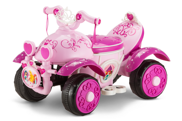 Kid Trax Disney Princess Ride on Toy Toddler Quad Flybar