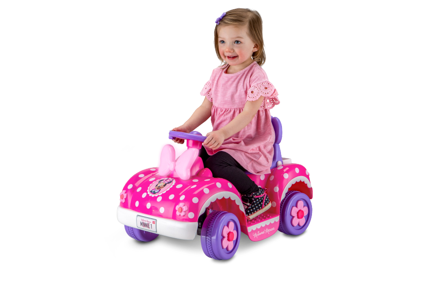 Disney's Minnie Mouse 6V Bumper Car, Battery Powered Ride On by Flybar,  Includes Charger 