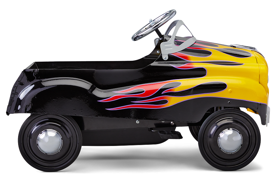 Kid Trax Toddler Classic Pedal Car, Kids 3-5 Years Old, Max Weight 59 lbs,  Durable Steel, Street Rod 