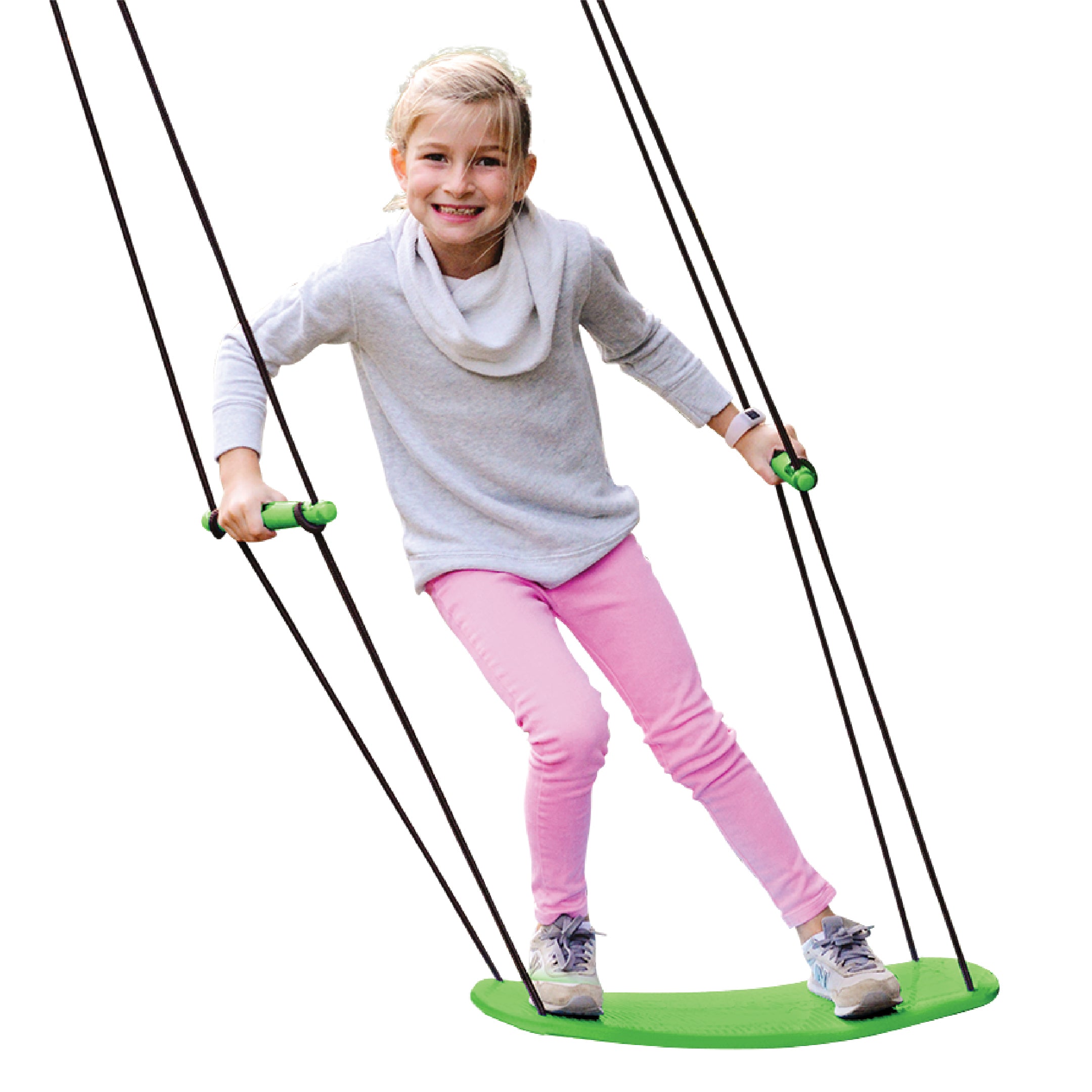 Swurfer Kick Stand Up Outdoor Surfing Tree Swing for Kids Up to 15